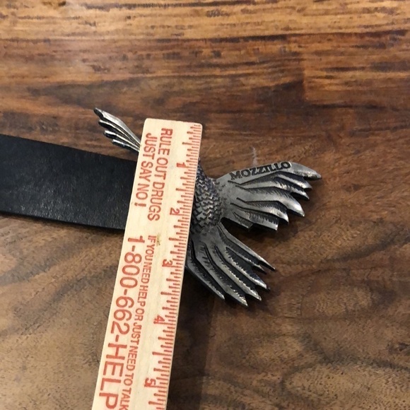 Mozzillo Luxury Denim Eagle Buckle Belt 34”